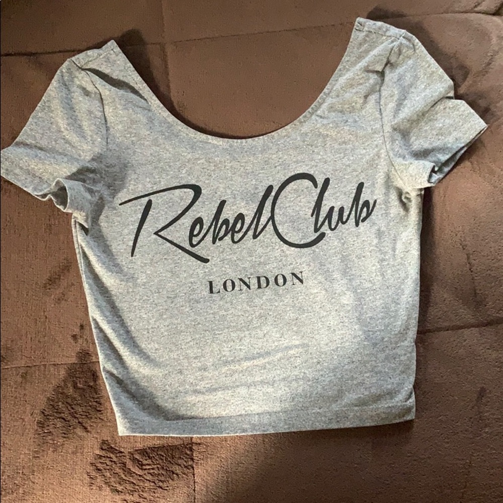 Grey crop top